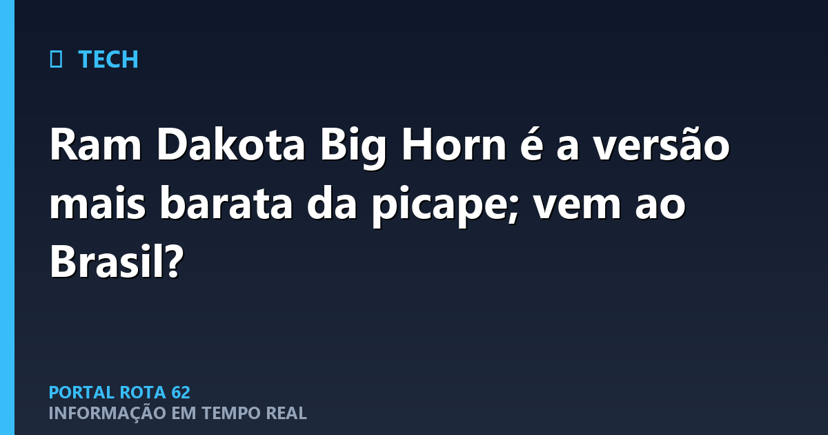 Ram Dakota Big Horn é a versão mais barata da picape; vem ao Brasil?