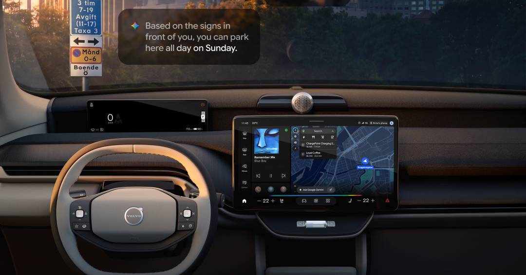 Volvo EX60: Inteligência artificial do Google evita multas e revoluciona direção com câmeras e navegação 3D
