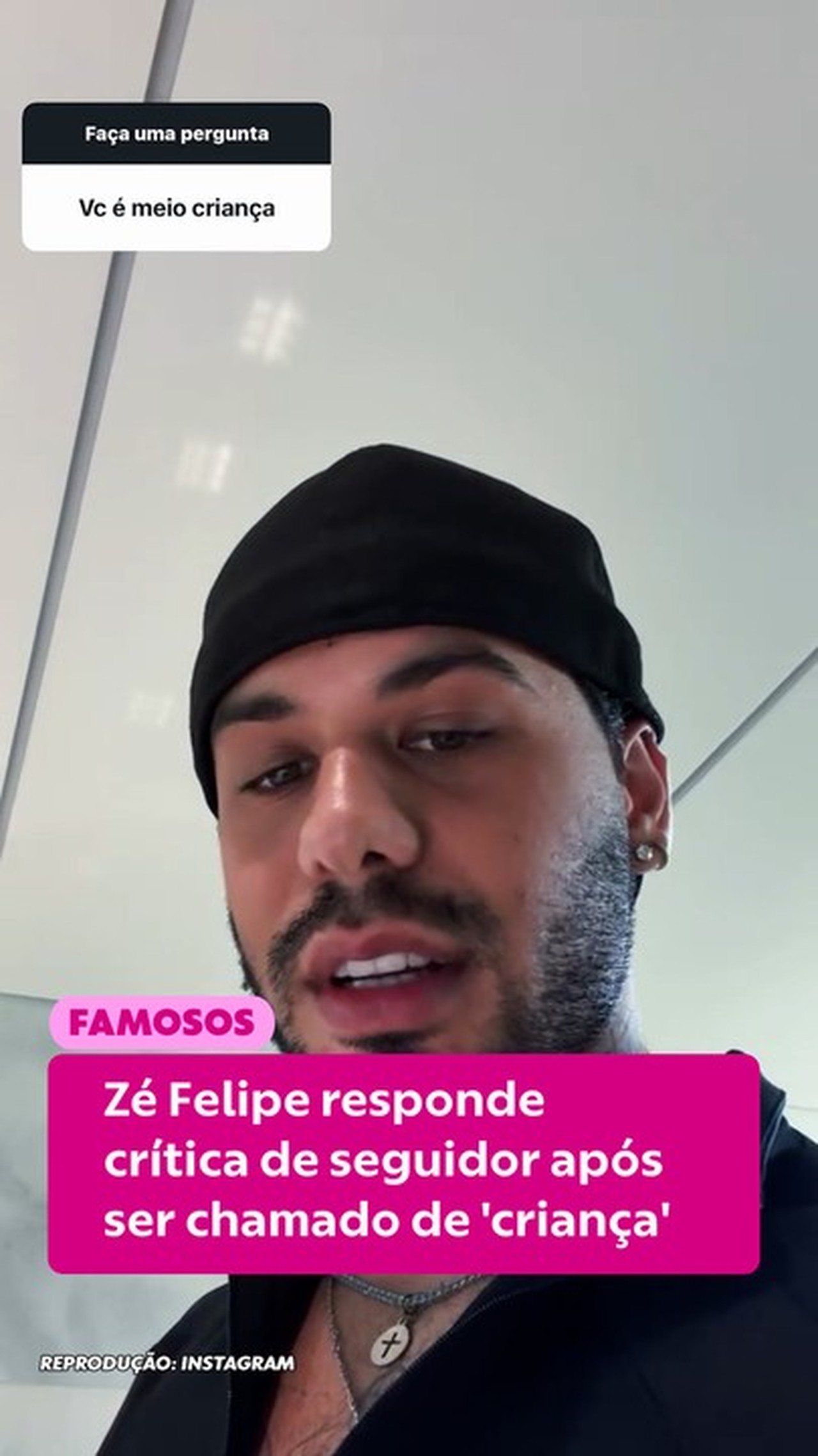 Zé Felipe usa rede social para rebater crítica e viraliza com resposta direta: ‘Para não enlouquecer’