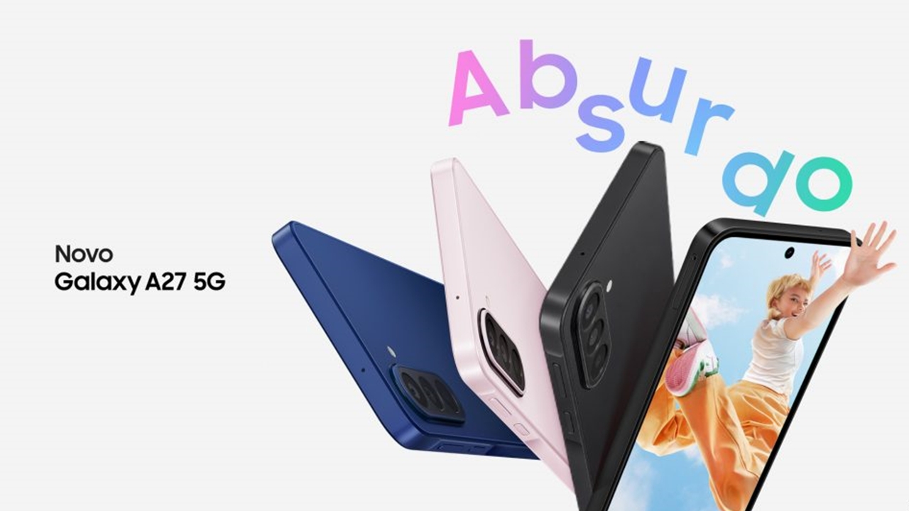 Samsung Galaxy A27 5G chega ao Brasil com tela 120 Hz e câmera de 50 MP por R$ 2.299