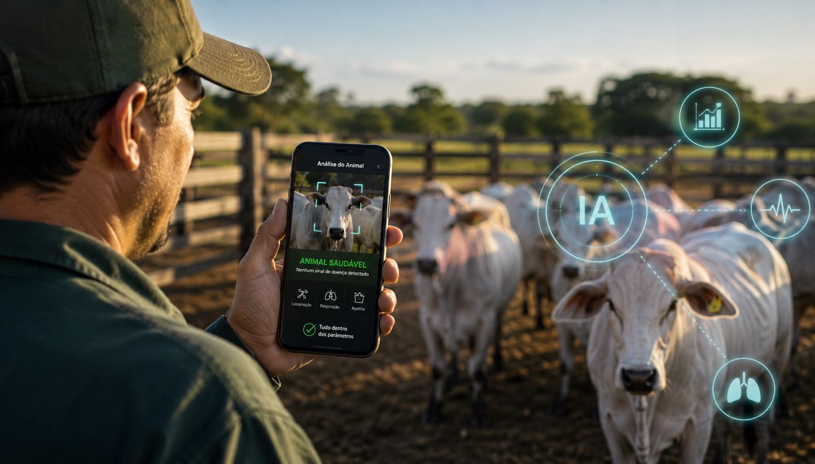 Celular vira diagnóstico: IA identifica doenças em bovinos sem internet e em segundos