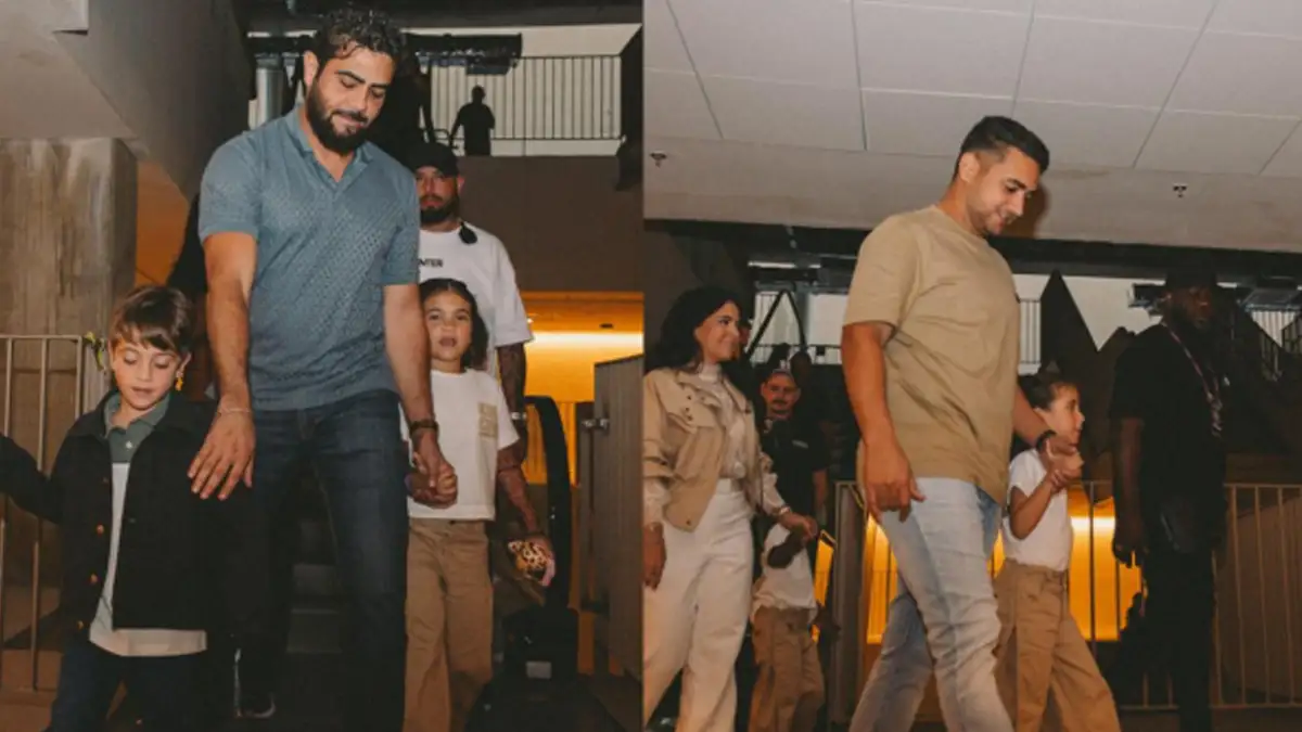 Filhos de Henrique & Juliano roubam a cena no Pacaembu com afeto familiar